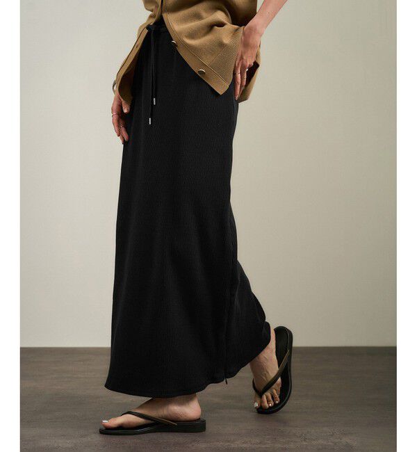 SALON adam et rope'「【WEB限定】ビンテージライクリブナロースカート」|スカート|