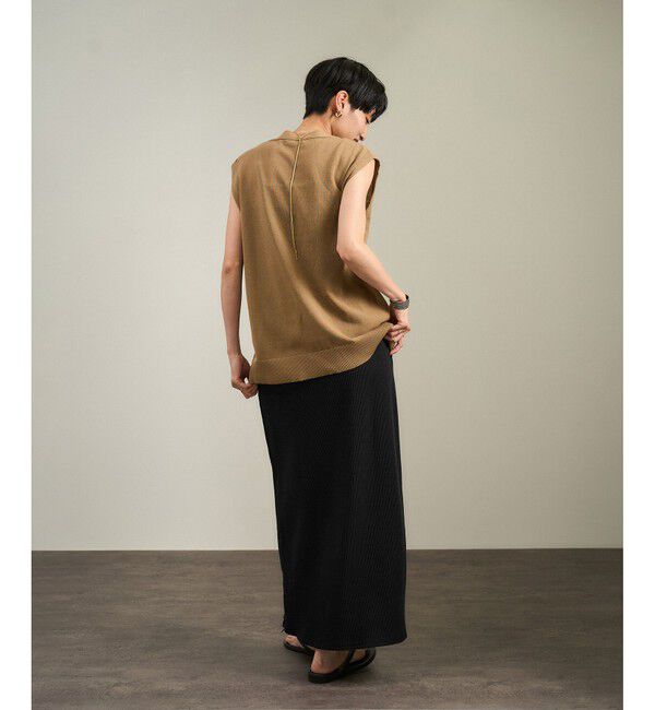 SALON adam et rope'「【WEB限定】ビンテージライクリブナロースカート」|スカート|