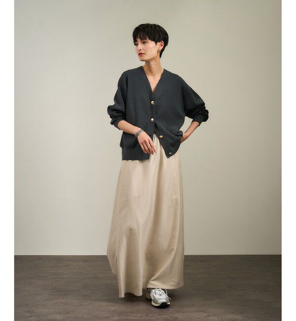 SALON adam et rope'「【WEB限定】メタルボタンスウェットライクラインカーディガン 2［新色追加］」|カーディガン|