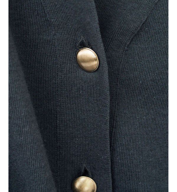 SALON adam et rope'「【WEB限定】メタルボタンスウェットライクラインカーディガン 2［新色追加］」|カーディガン|