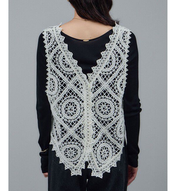 SALON adam et rope'「エンブロイダリーレースジレ」|ベスト・ジレ|