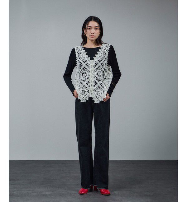 SALON adam et rope'「エンブロイダリーレースジレ」|ベスト・ジレ|