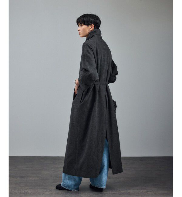 SALON adam et rope'「ピュアカシミヤナロートレンチコート」|トレンチコート|チャコール(06)