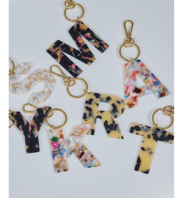 SALON adam et rope'「アルファベットマーブルプレートチャーム」|チャーム・キーホルダー|