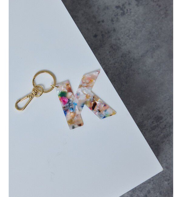 SALON adam et rope'「アルファベットマーブルプレートチャーム」|チャーム・キーホルダー|