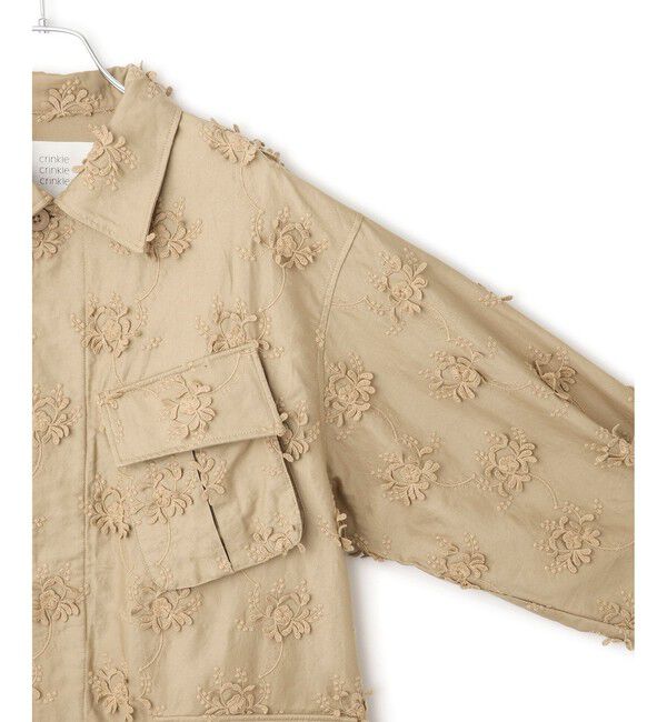 SALON adam et rope'「【crinkle crinkle crinkle】3Dエンブロイダリーミリタリーシャツ」|シャツ・ブラウス|