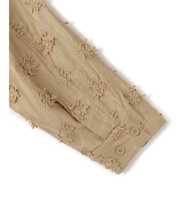 SALON adam et rope'「【crinkle crinkle crinkle】3Dエンブロイダリーミリタリーシャツ」|シャツ・ブラウス|