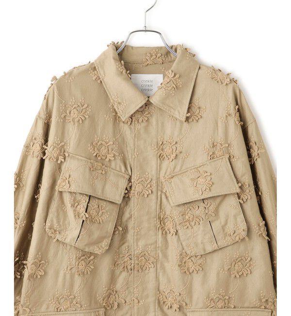 SALON adam et rope'「【crinkle crinkle crinkle】3Dエンブロイダリーミリタリーシャツ」|シャツ・ブラウス|