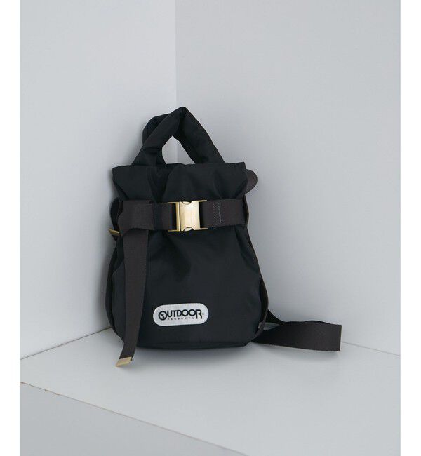 SALON adam et rope'「【OUTDOOR PRODUCTS for SALON】2way ベルトトートバッグSS」|トートバッグ|ブラック(01)