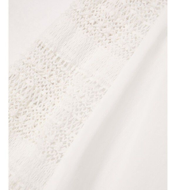 SALON adam et rope'「 【WEB限定】レースアクセントブラウス」|シャツ・ブラウス|