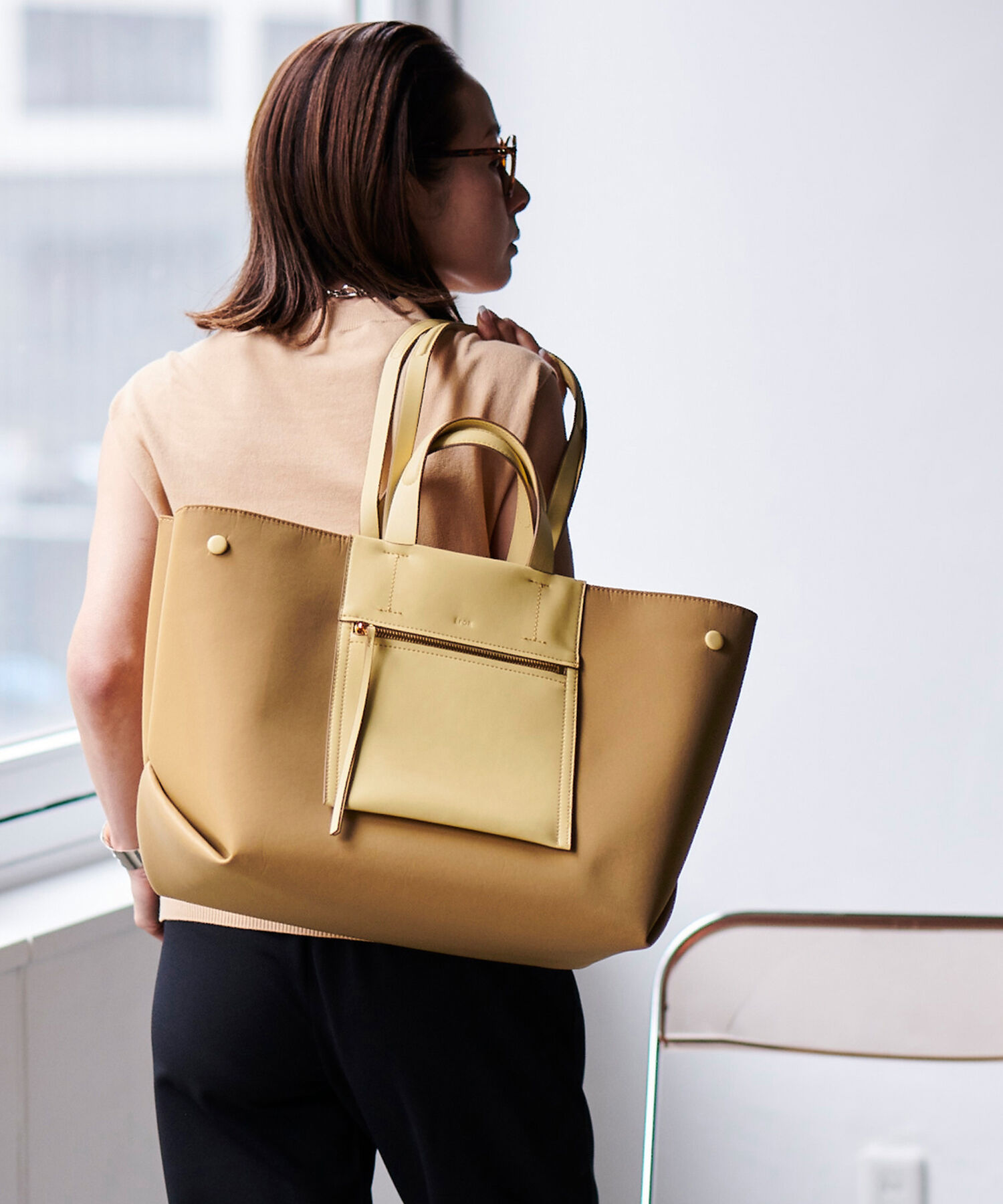 ROPE「【E&rsquo;POR】【A4対応】【撥水/雨の日】D BAG Large」|ハンドバッグ|