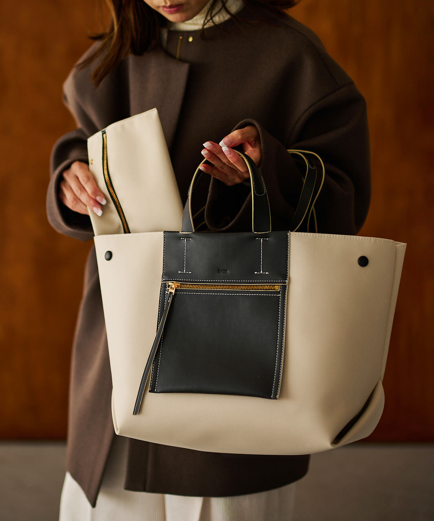 ROPE「【E&rsquo;POR】【A4対応】【撥水/雨の日】D BAG Large」|ハンドバッグ|