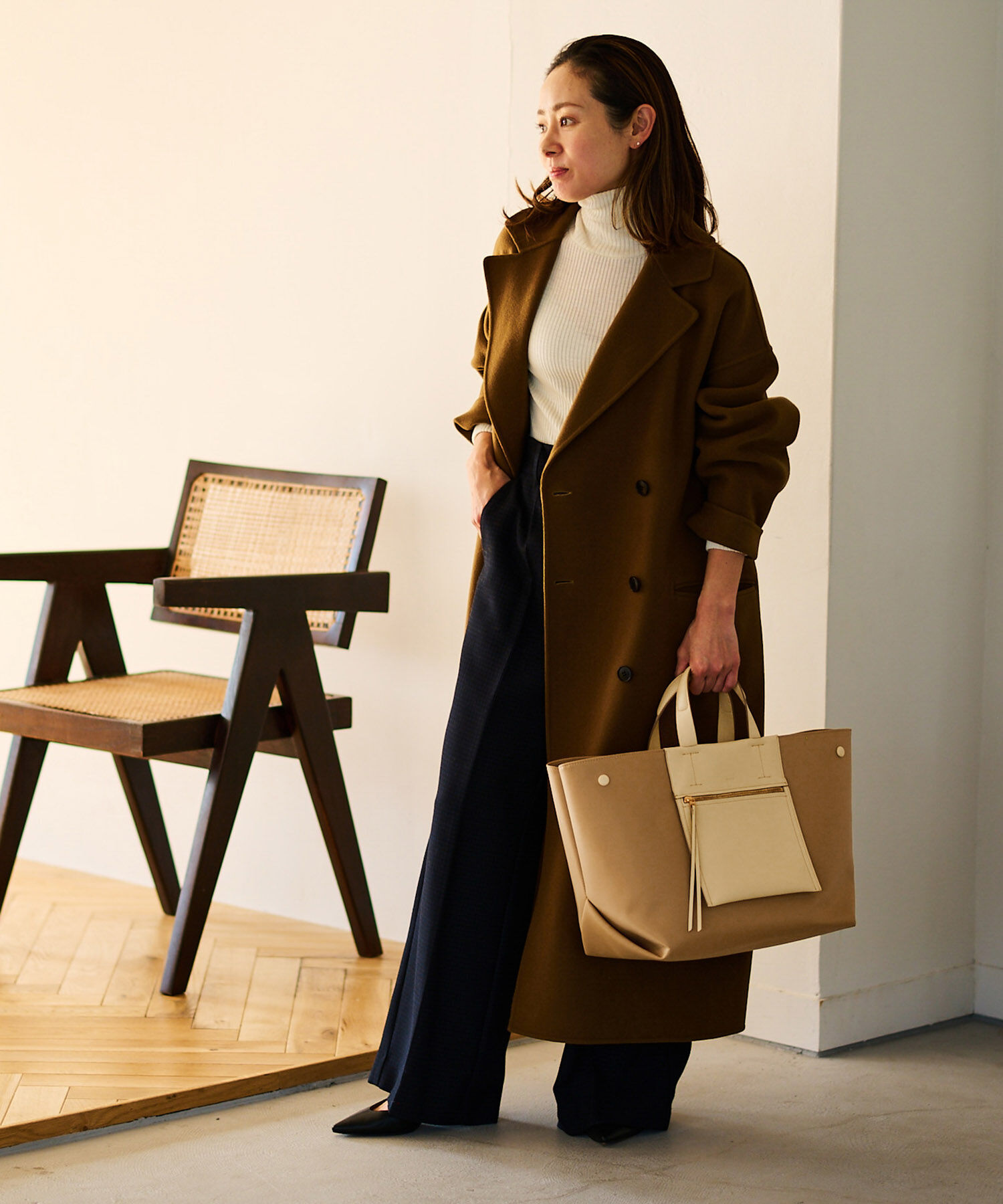 ROPE「【E&rsquo;POR】【A4対応】【撥水/雨の日】D BAG Large」|ハンドバッグ|