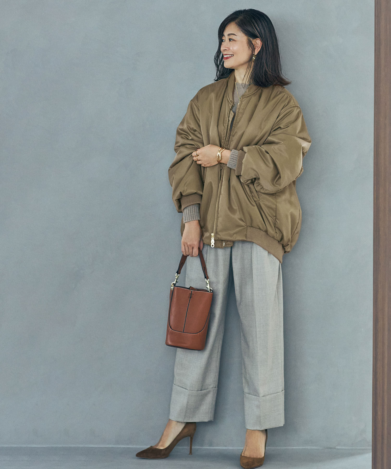 ROPE「【エディター三尋木奈保さんコラボ】フォルムブルゾンMA-1」|その他|