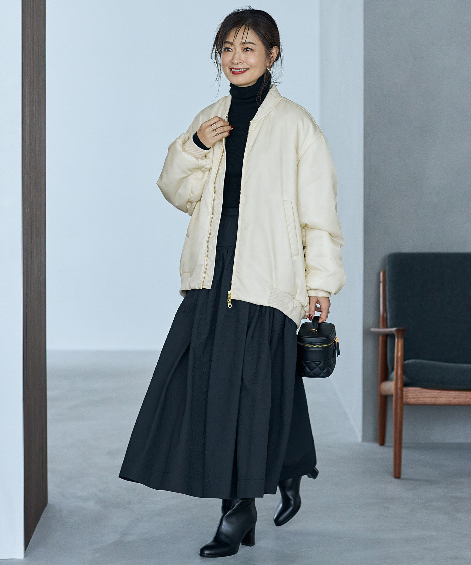 ROPE「【エディター三尋木奈保さんコラボ】フォルムブルゾンMA-1」|その他|