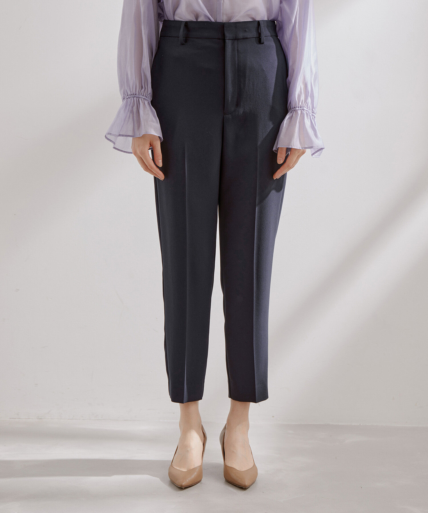 ROPE「【洗える】アセテートダブルクロス サイドアジャストテーパードパンツ/セレモニー・セットアップ対応」|その他|