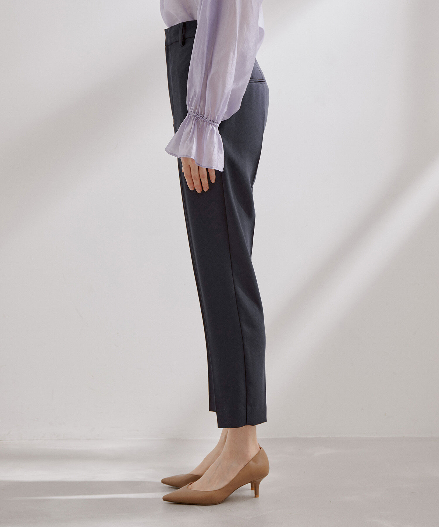 ROPE「【洗える】アセテートダブルクロス サイドアジャストテーパードパンツ/セレモニー・セットアップ対応」|その他|