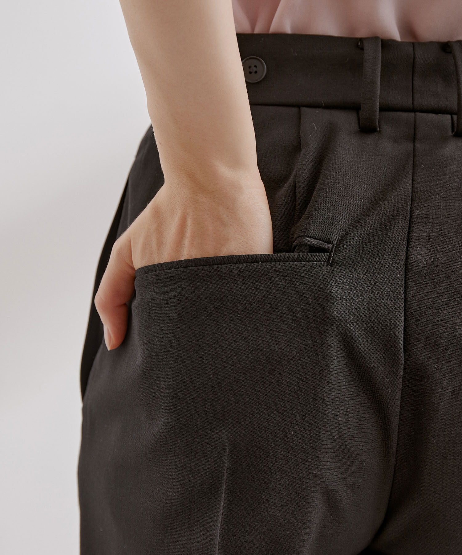 ROPE「ストレッチサイドアジャスターテーパードパンツ/セットアップ対応」|その他|