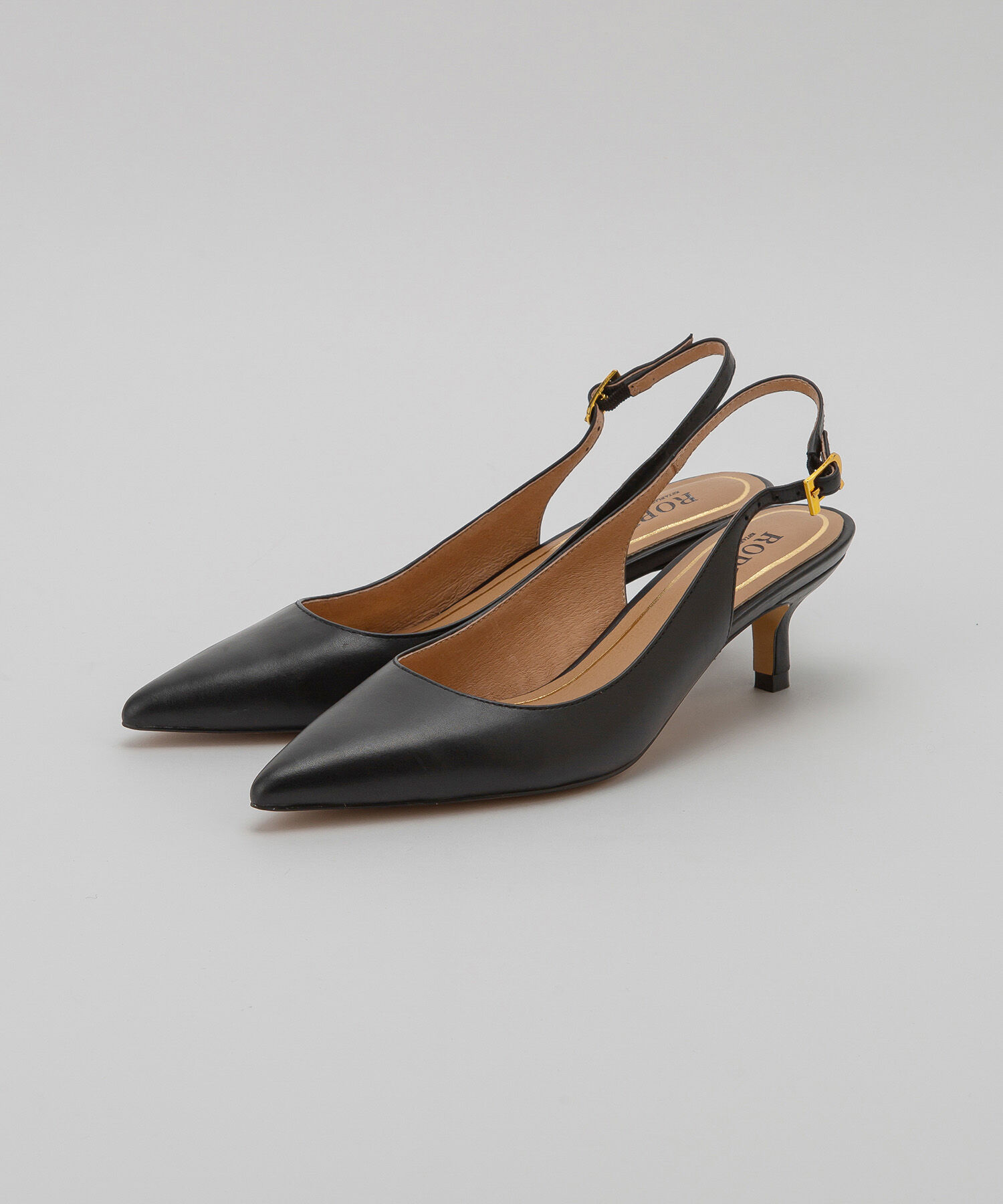 ROPE「リアルレザーバックスリングパンプス」|パンプス|