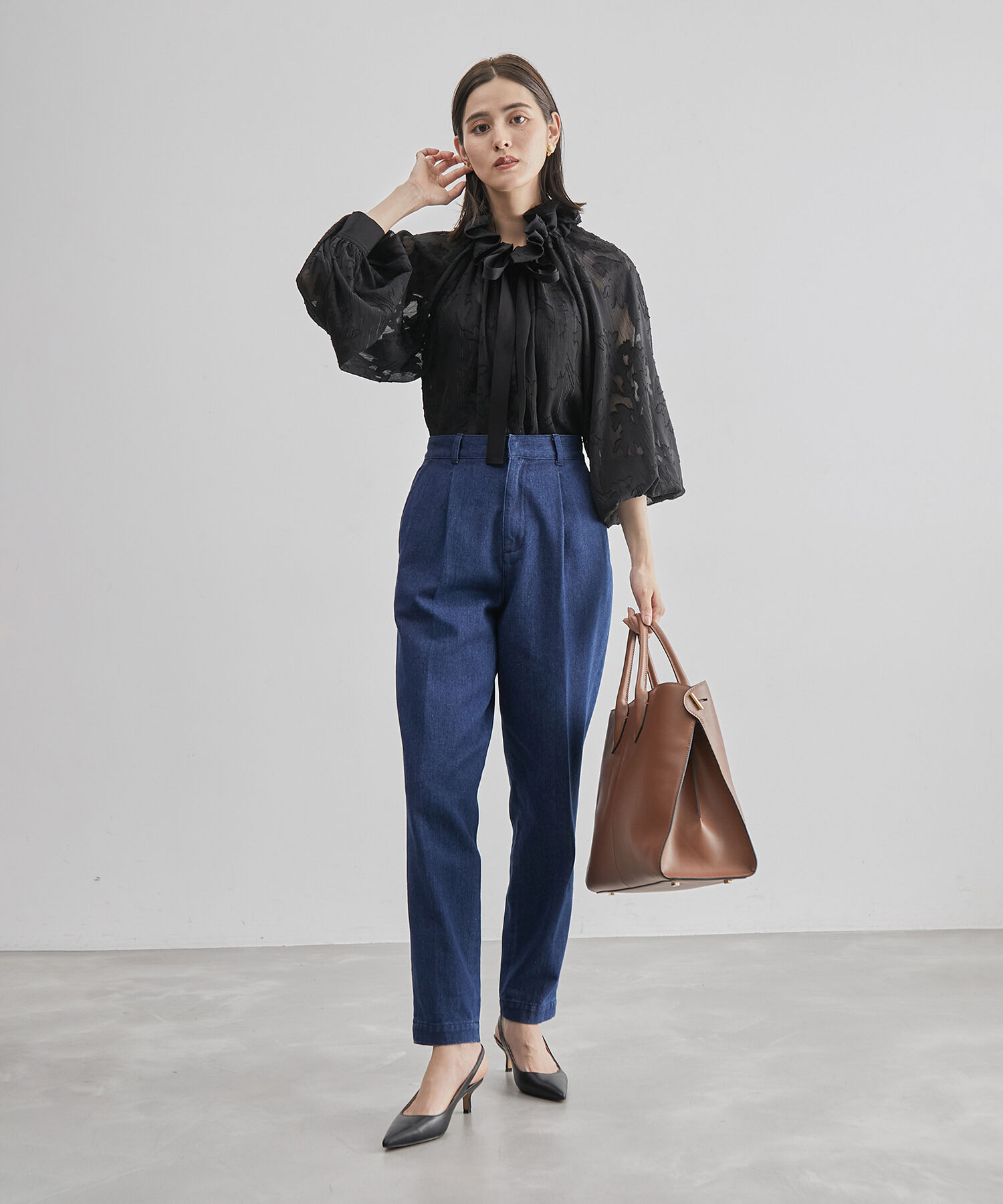 ROPE「リアルレザーバックスリングパンプス」|パンプス|