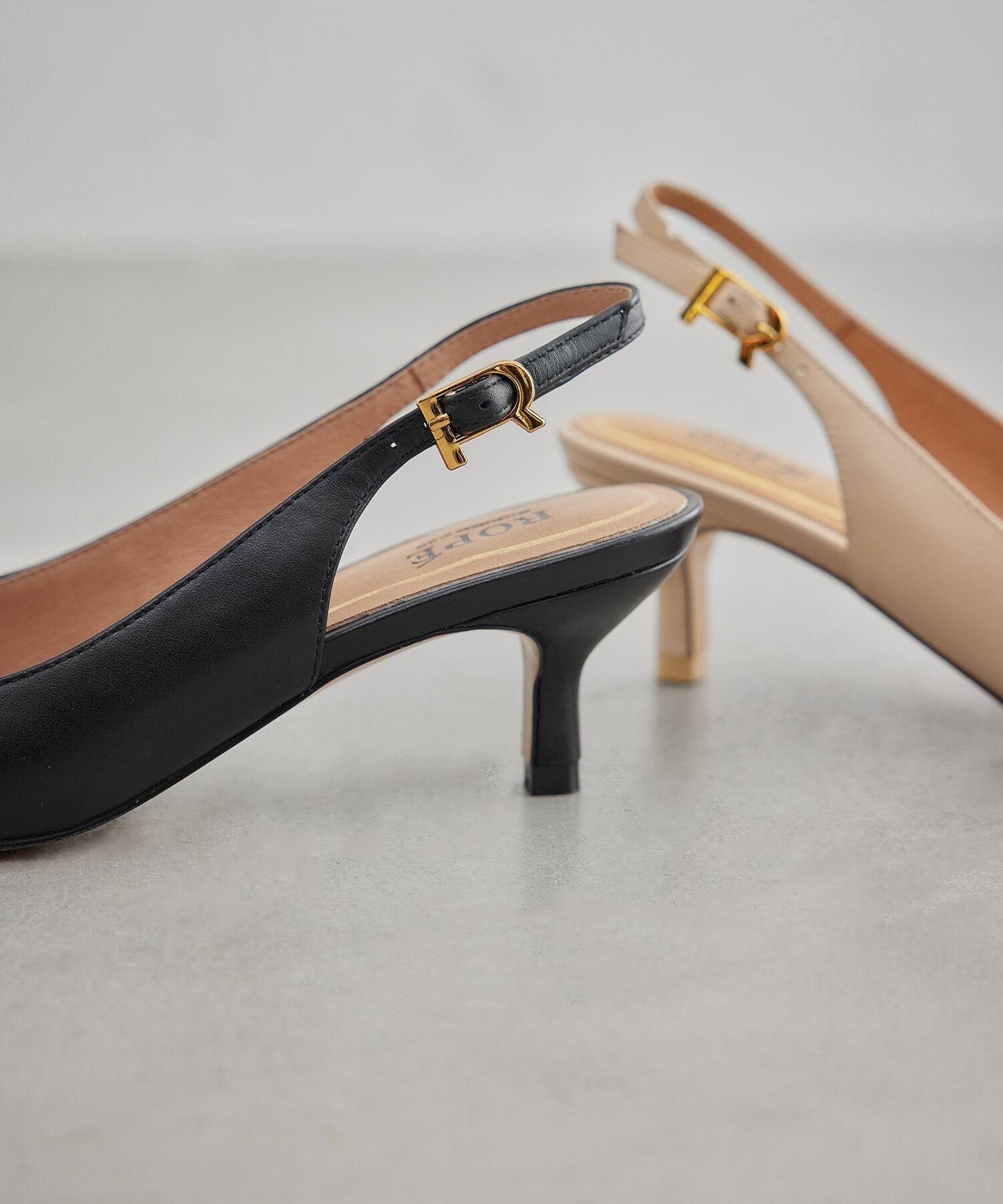 ROPE「リアルレザーバックスリングパンプス」|パンプス|