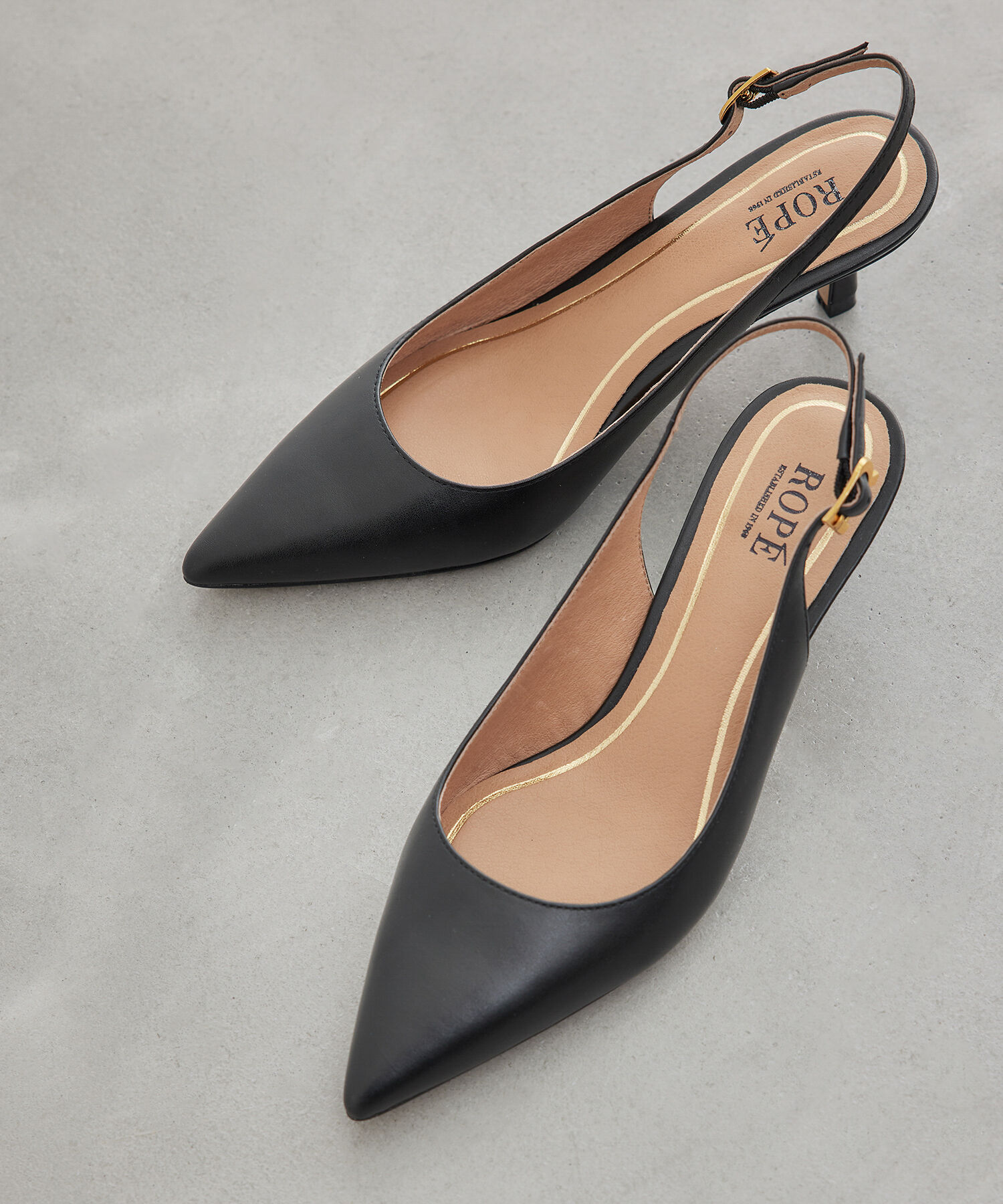 ROPE「リアルレザーバックスリングパンプス」|パンプス|