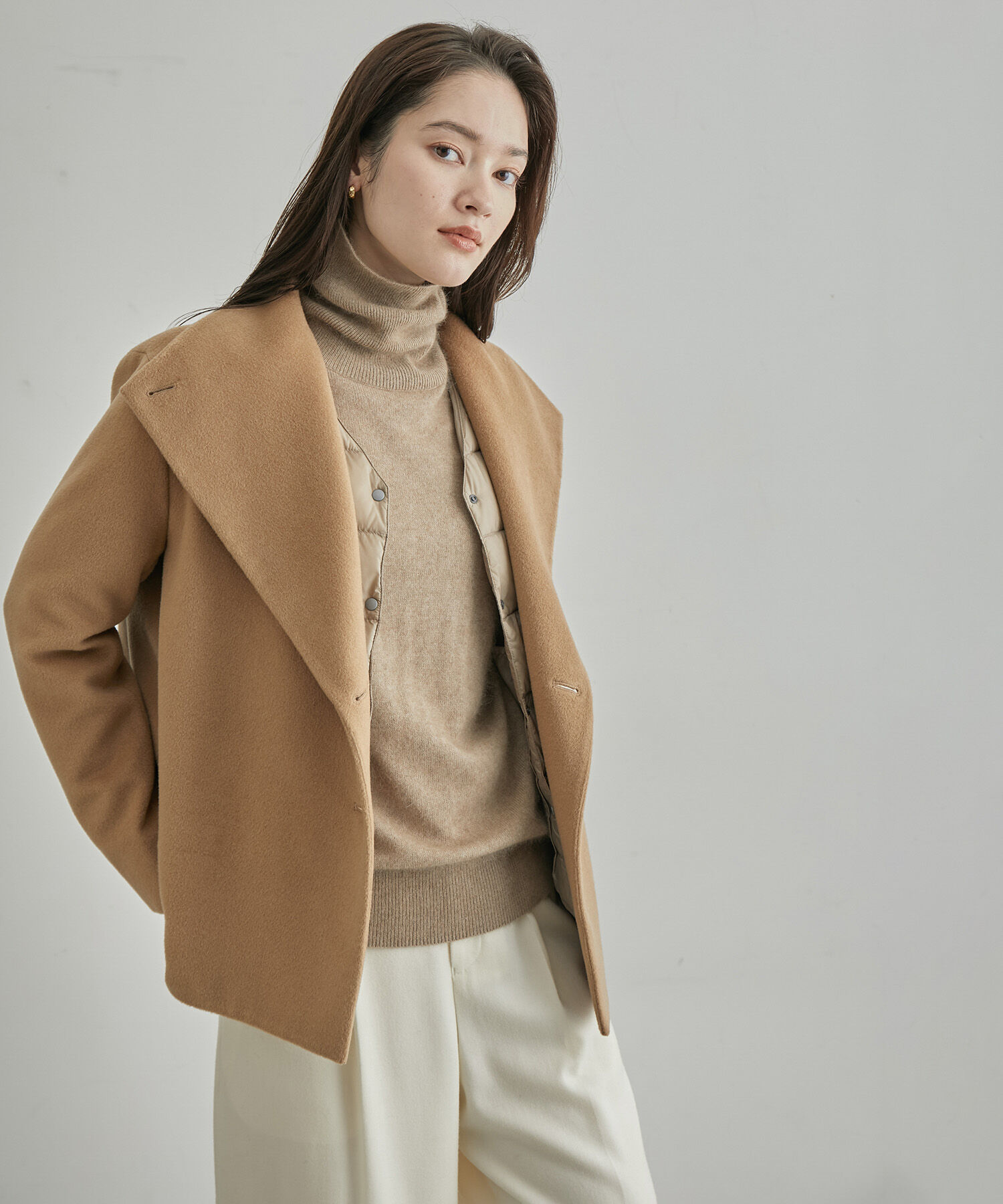 ROPE「【高評価】【TAION】別注Ｖネックショートダウンブルゾン」|ダウン|