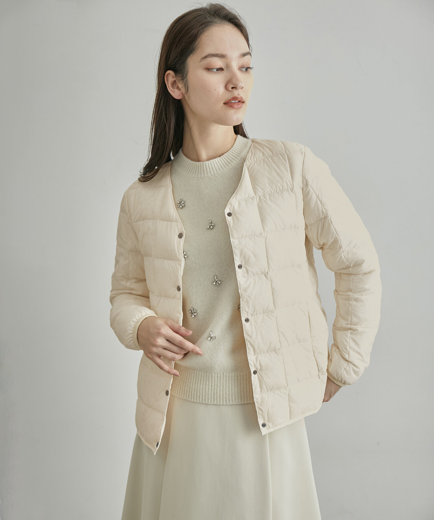 ROPE「【高評価】【TAION】別注Ｖネックショートダウンブルゾン」|ダウン|