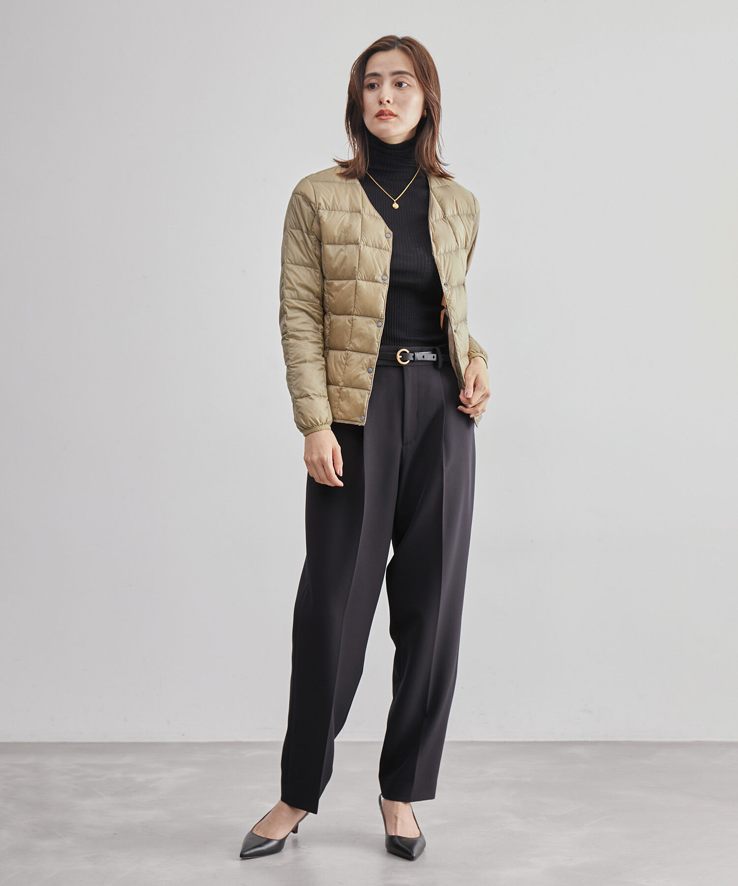 ROPE「【高評価】【TAION】別注Ｖネックショートダウンブルゾン」|ダウン|