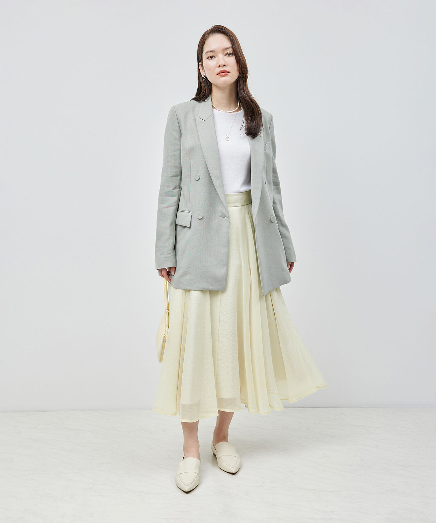 ROPE「シアーサーキュラーフレアスカート」|スカート|