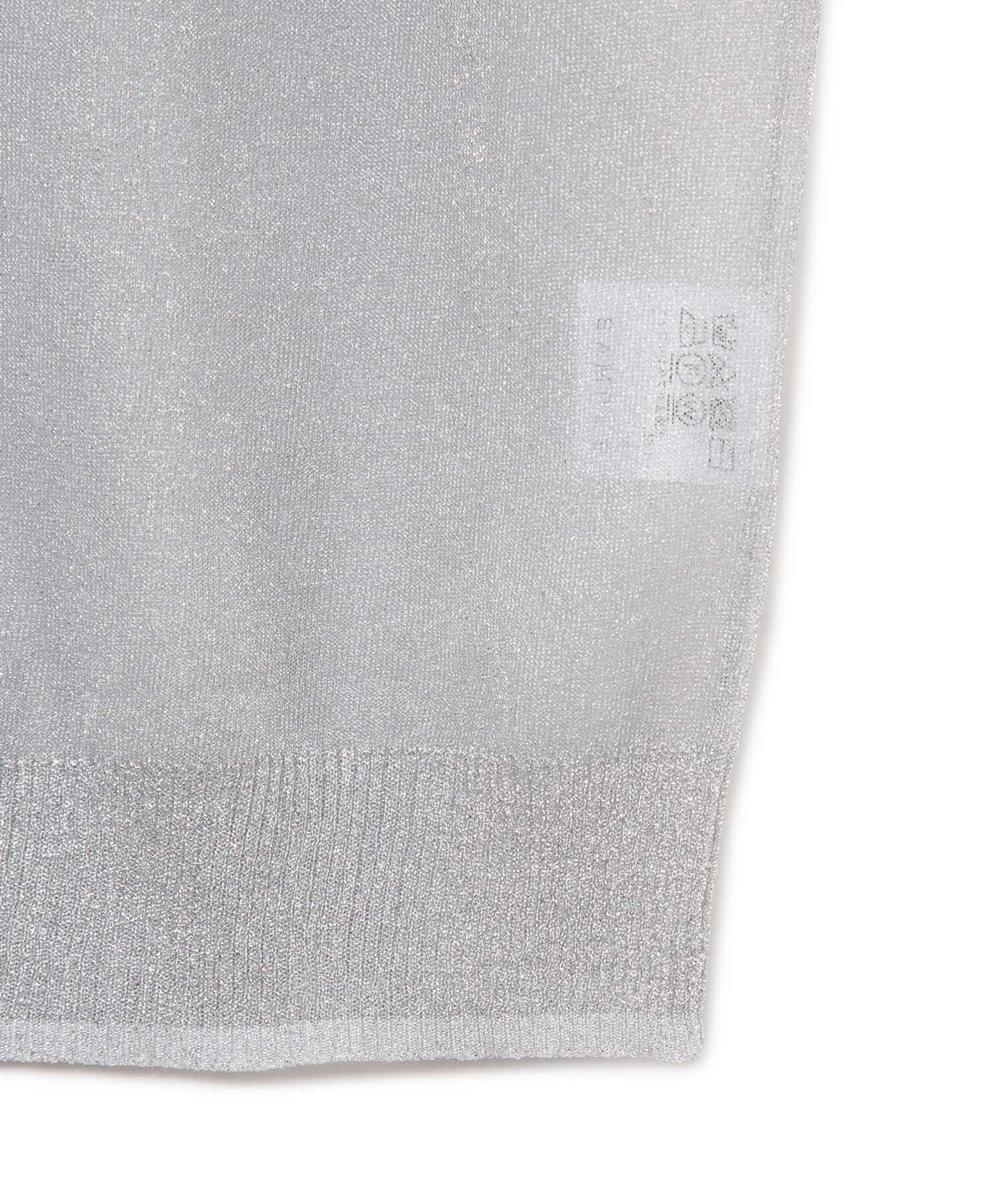 ROPE「【洗える】ラメシアーニット半袖プルオーバー【アンサンブル対応】」|ニット・セーター|