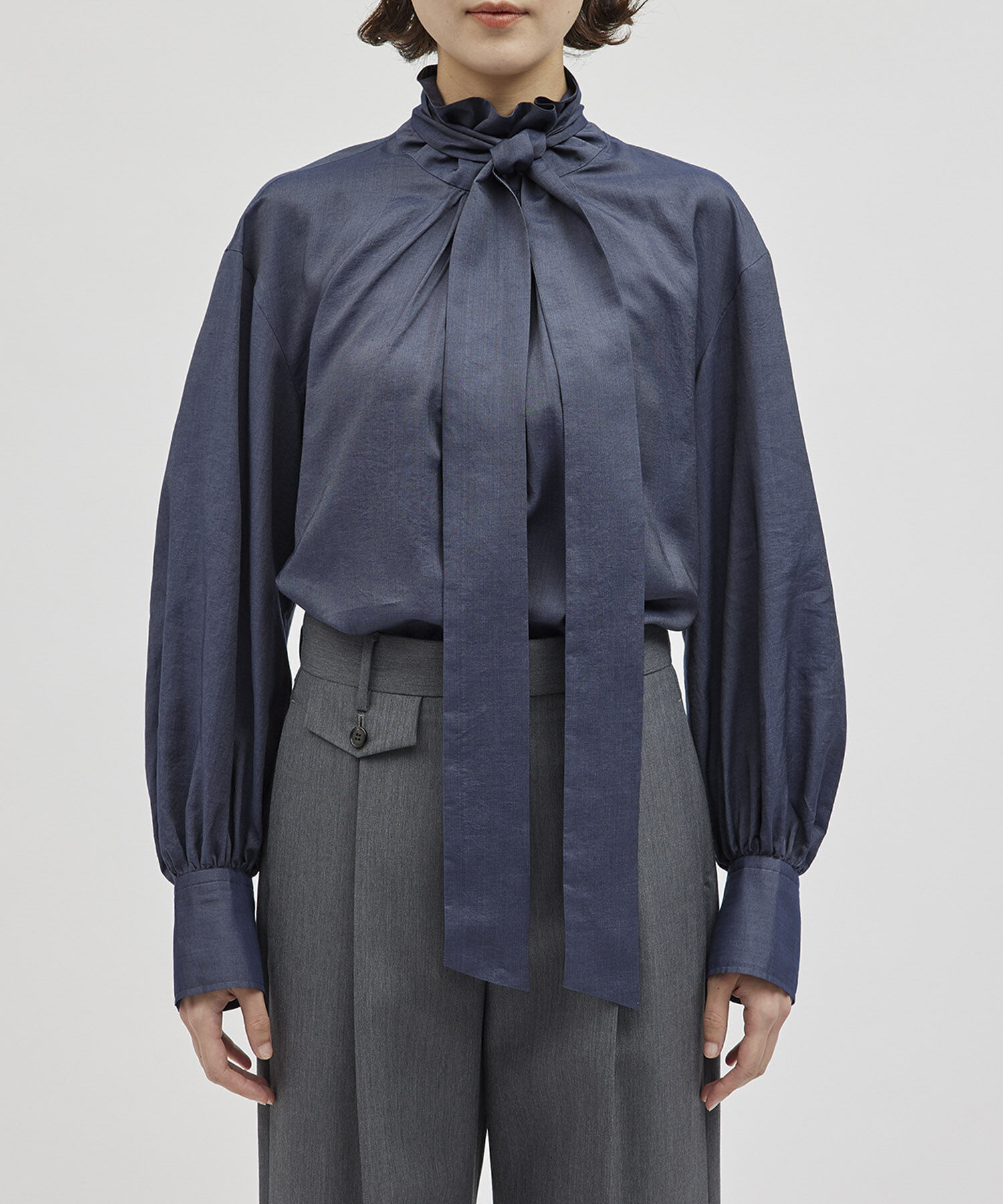 ROPE「【NALYA】シルク混ハイネック/ボウタイブラウス（2way）」|シャツ・ブラウス|