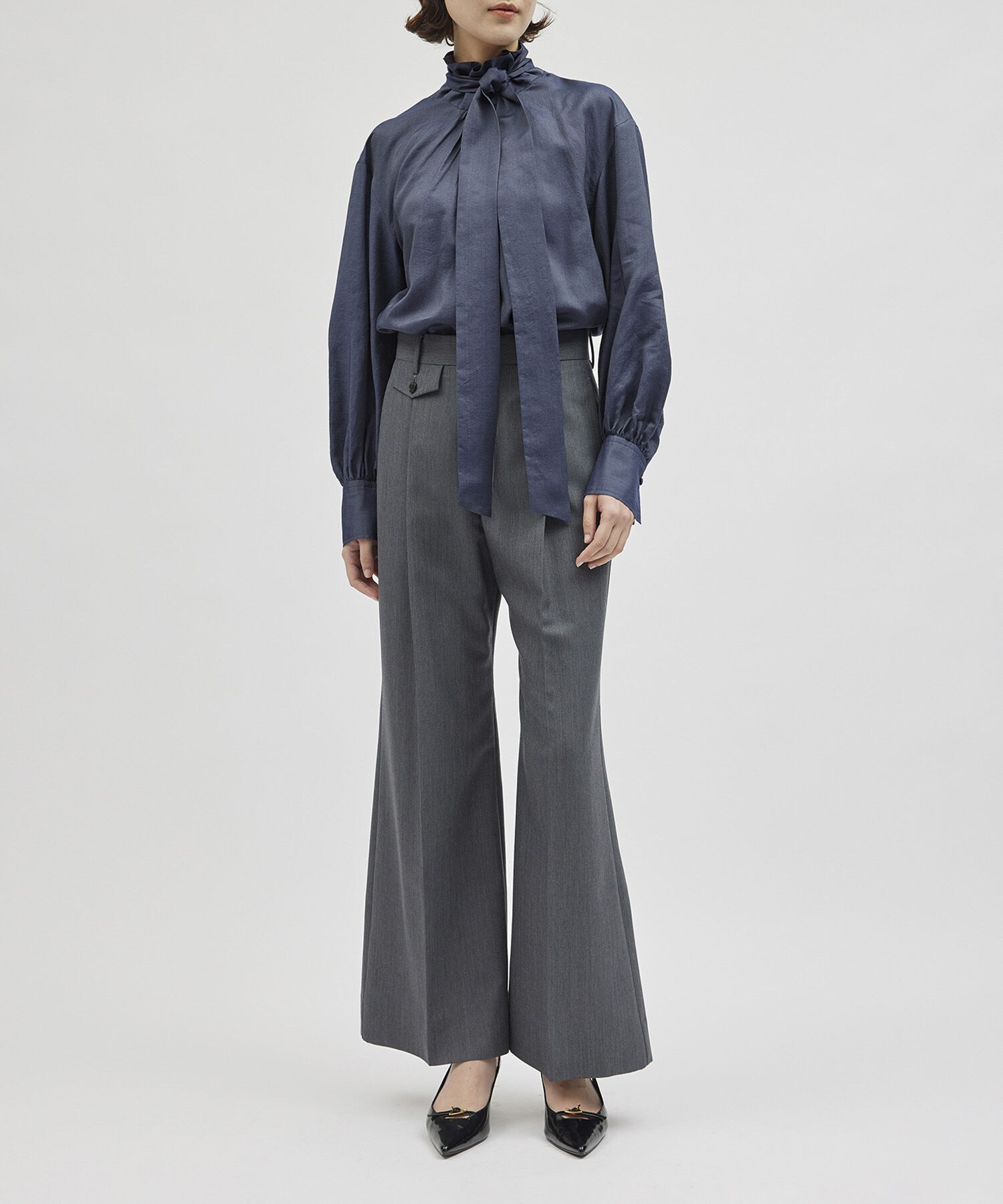 ROPE「【NALYA】シルク混ハイネック/ボウタイブラウス（2way）」|シャツ・ブラウス|