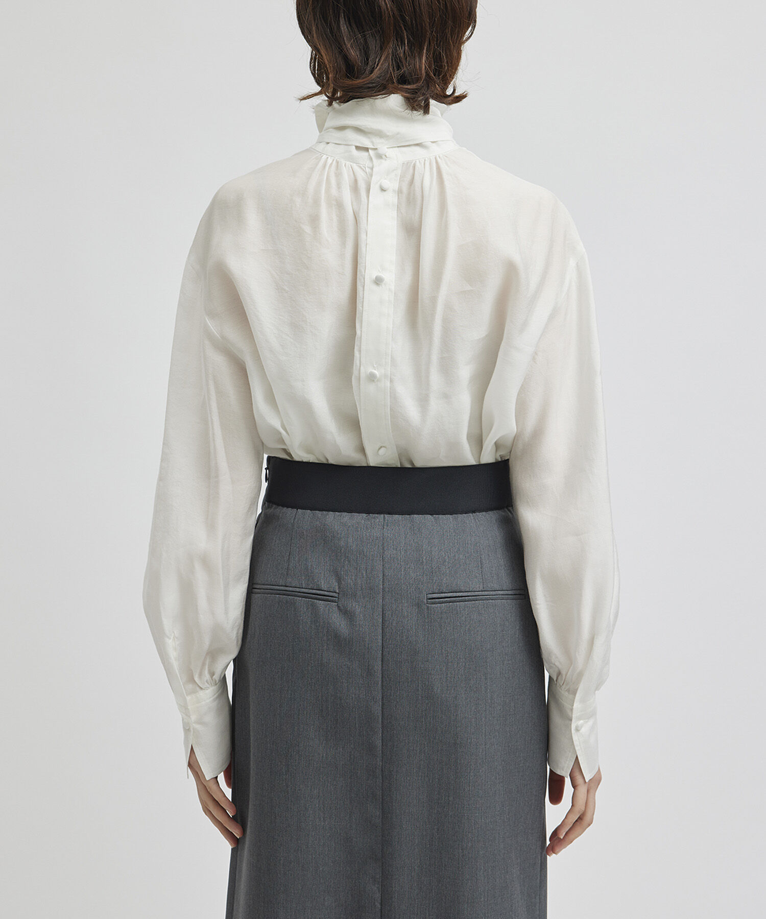 ROPE「【NALYA】シルク混ハイネック/ボウタイブラウス（2way）」|シャツ・ブラウス|