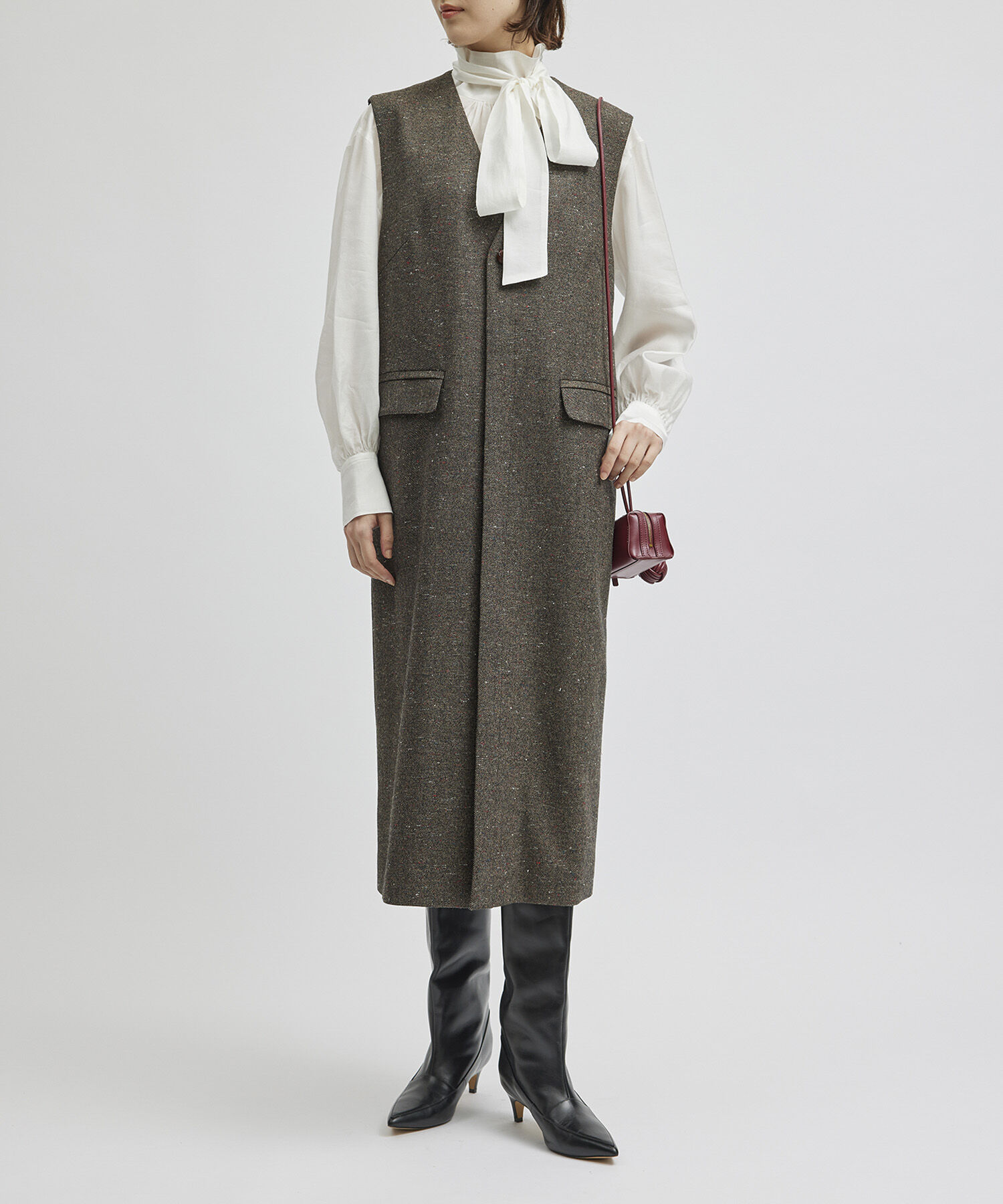 ROPE「【NALYA】シルク混ハイネック/ボウタイブラウス（2way）」|シャツ・ブラウス|