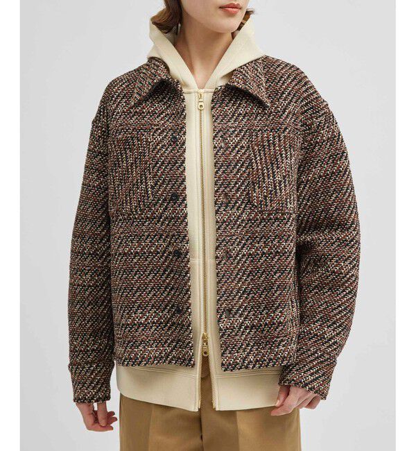 ROPE「【COOHEM】VELVET CHECK TWEED JACKET (コーヘン/ツイードジャケット)」|ブルゾン・スタジャン|
