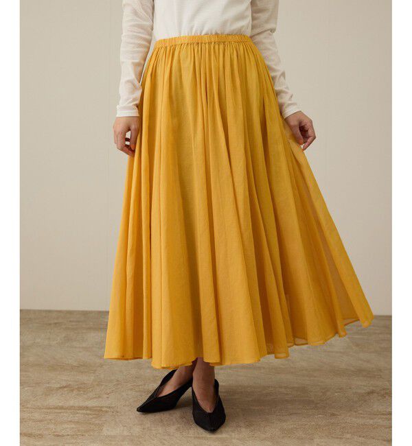 ROPE「コットンオーガンジーシアーボリュームスカート/イージーケア」|スカート|