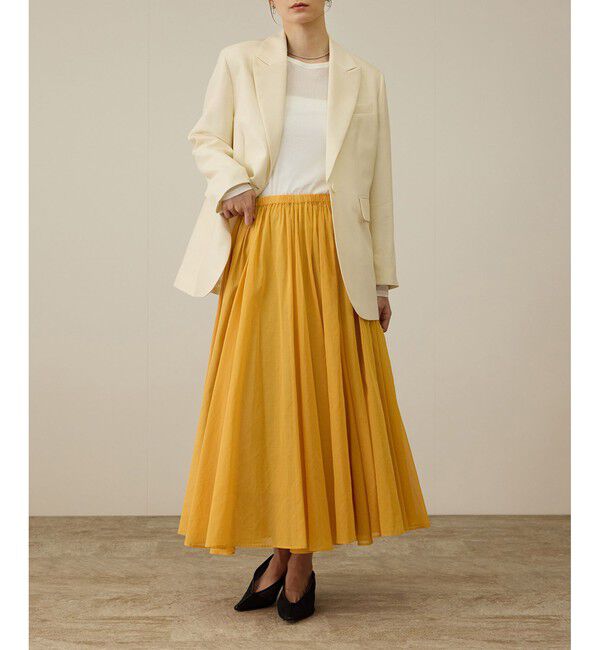 ROPE「コットンオーガンジーシアーボリュームスカート/イージーケア」|スカート|