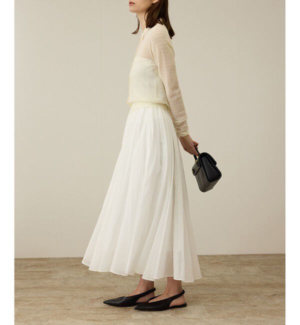 ROPE「コットンオーガンジーシアーボリュームスカート/イージーケア」|スカート|