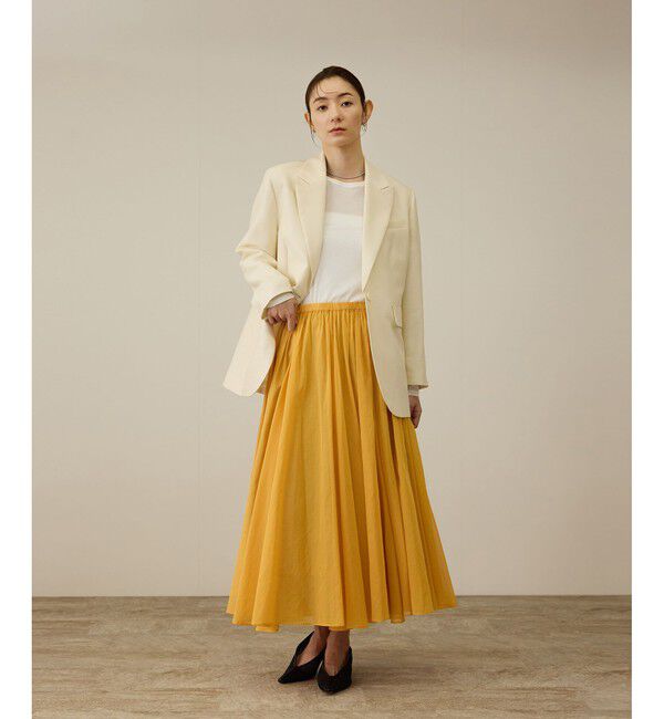 ROPE「コットンオーガンジーシアーボリュームスカート/イージーケア」|スカート|