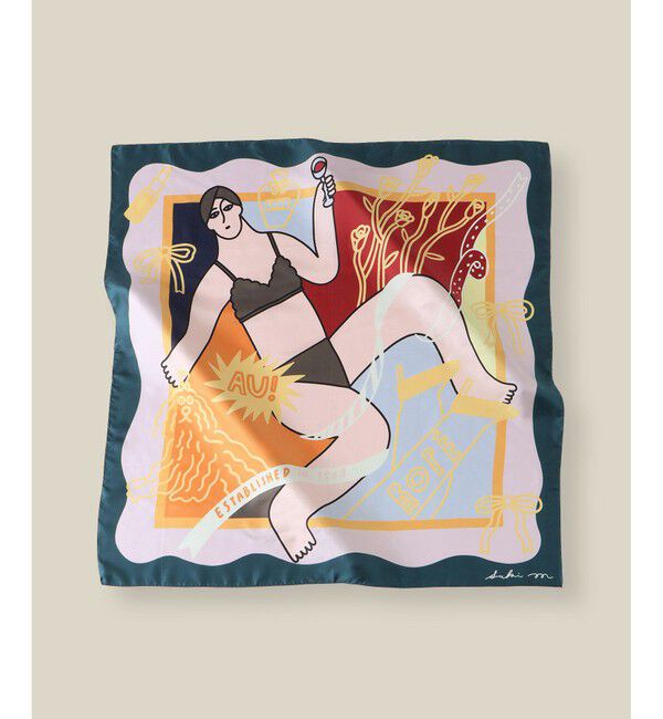 ROPE「【4 ARTIST for ROPE'】コラボ シルクスカーフ/Lサイズ」|バンダナ・スカーフ|