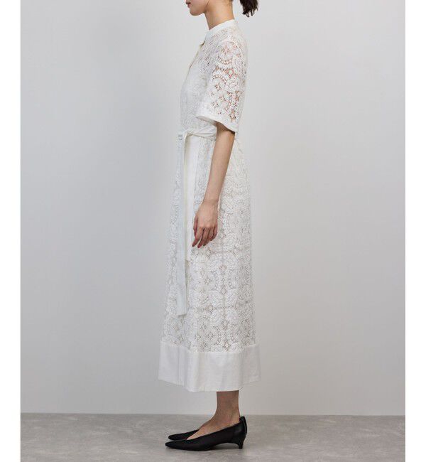 ROPE「コットンレースシャツワンピース」|ワンピース|