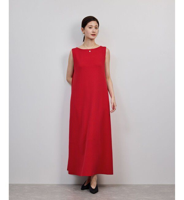 ROPE「シルクコットン総針Aラインワンピース/イージーケア」|ワンピース|