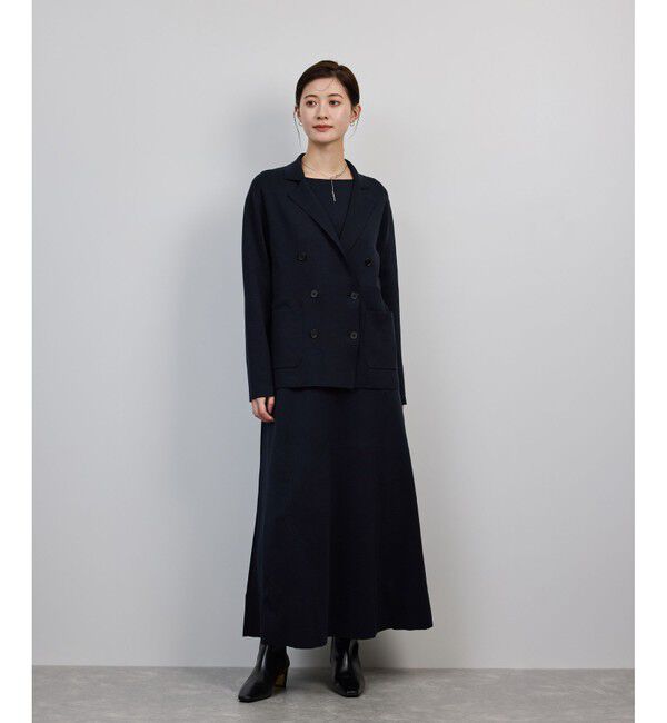 ROPE「シルクコットン総針Aラインワンピース/イージーケア」|ワンピース|