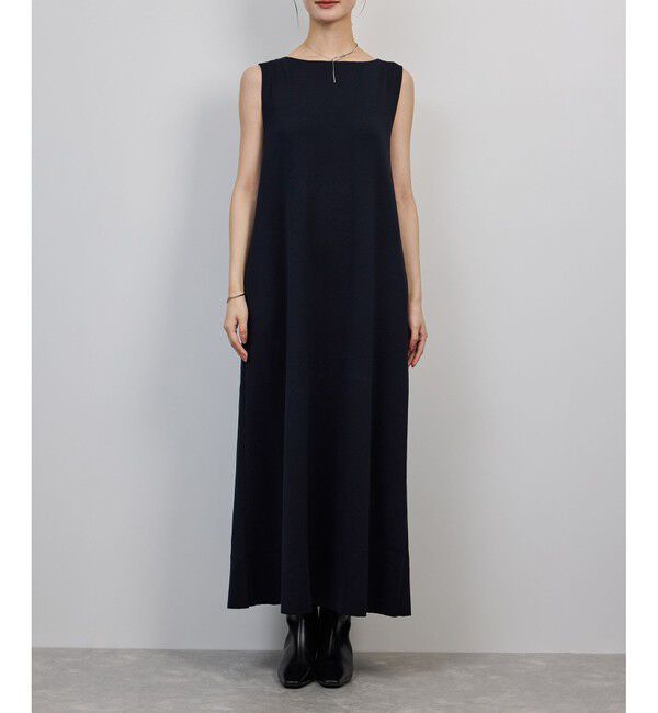 ROPE「シルクコットン総針Aラインワンピース/イージーケア」|ワンピース|