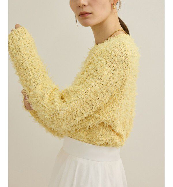 ROPE「【洗える】チュールハナモールツイードニット」|ニット・セーター|