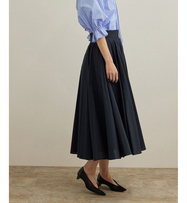 ROPE「【洗える】ナイロンコットンタフタサーキュラースカート」|スカート|