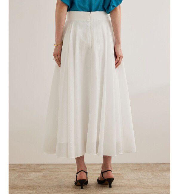 ROPE「【洗える】ナイロンコットンタフタサーキュラースカート」|スカート|