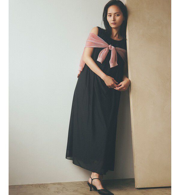 ROPE「ブライトネスヤーンギャザーワンピース/洗える」|ワンピース|ブラック(01)