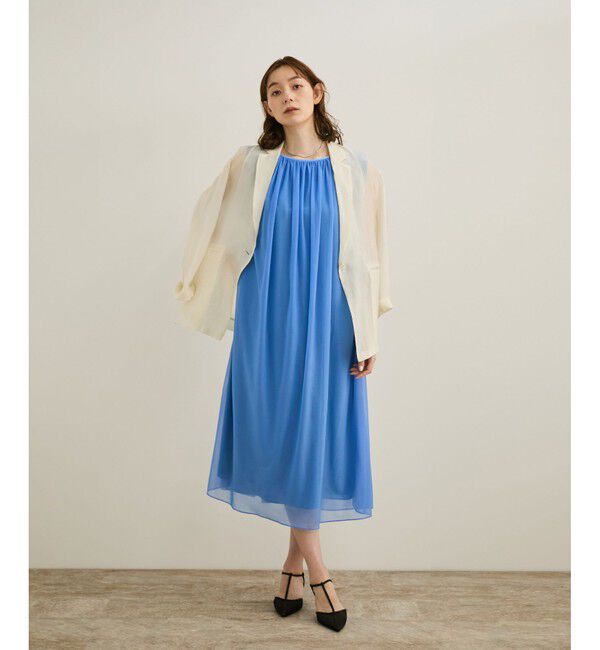 ROPE「ブライトネスヤーンギャザーワンピース/洗える」|ワンピース|